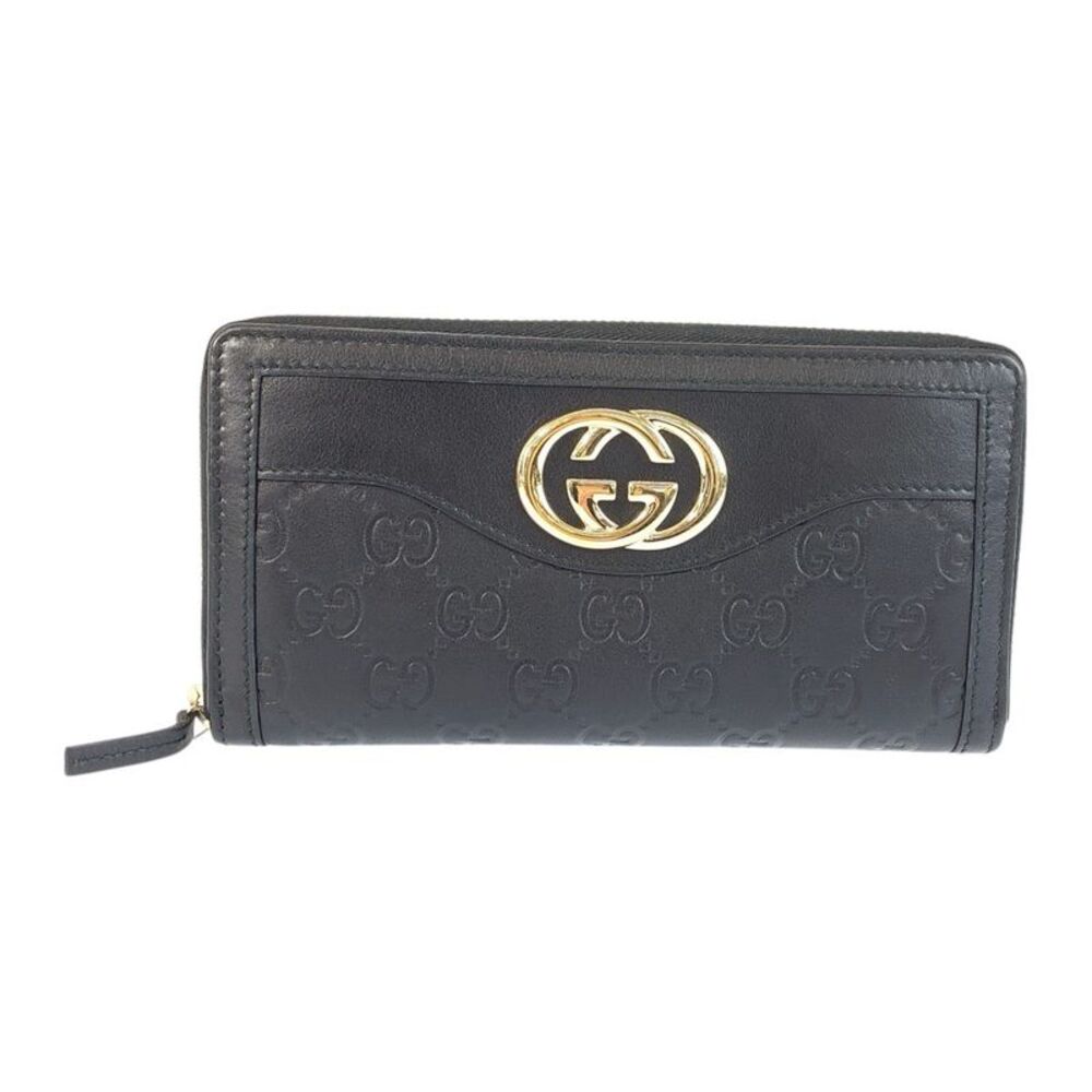 Gucci Leather Interlocking Long Wallet - image 1